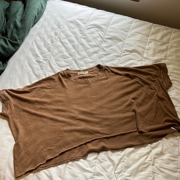 Free People cropped oversized shirt (M) - Picture 4 of 9